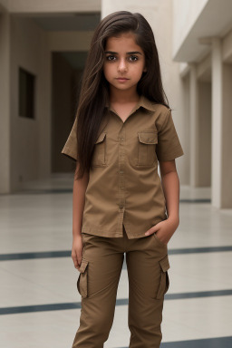 Bahraini child girl with  brown hair