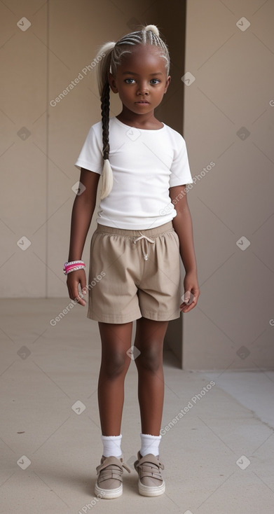 Senegalese child girl with  white hair