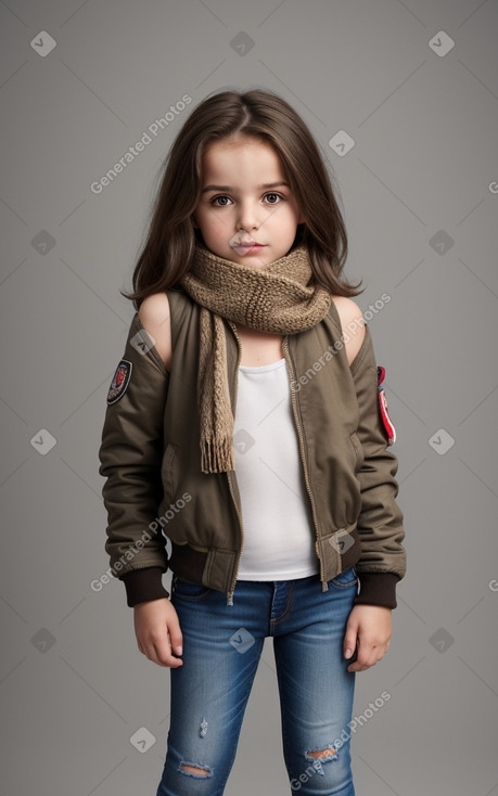 Albanian child female with  brown hair