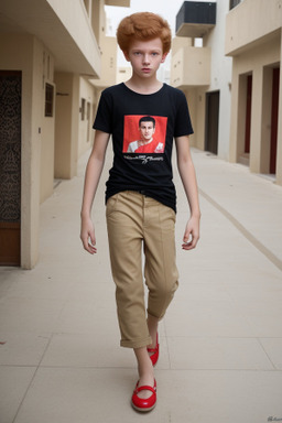 Bahraini teenager boy with  ginger hair