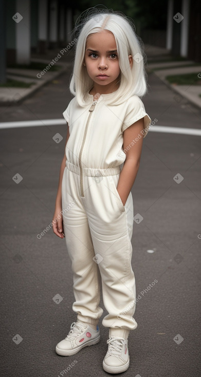 Dominican child girl with  white hair