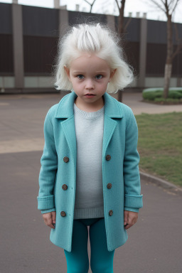 South african child girl with  white hair