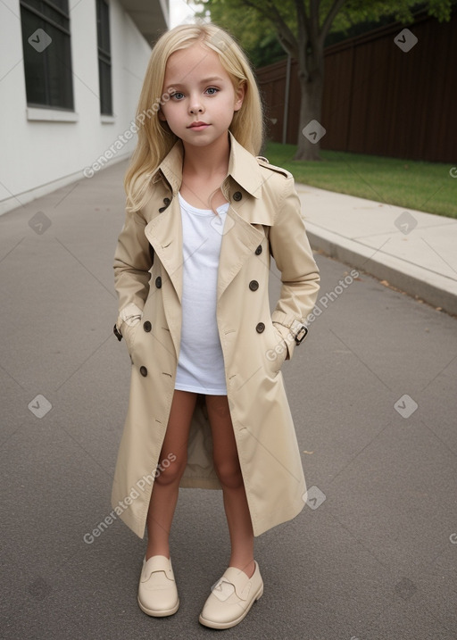 American child girl with  blonde hair