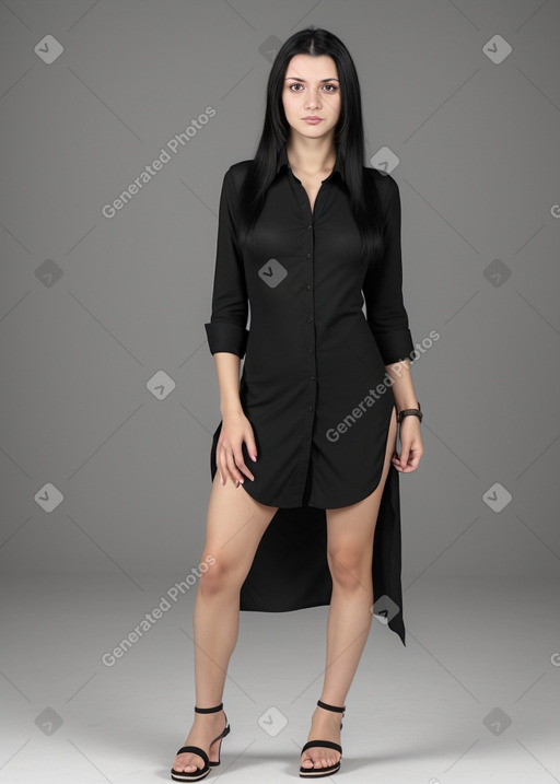 Romanian adult female with  black hair