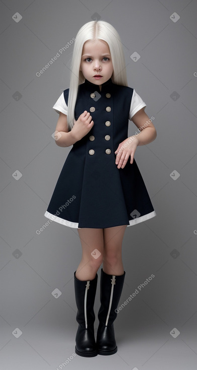 Chilean child female with  white hair