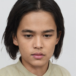 Neutral white young-adult male with medium  brown hair and brown eyes