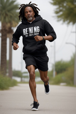 African american middle-aged male with  black hair