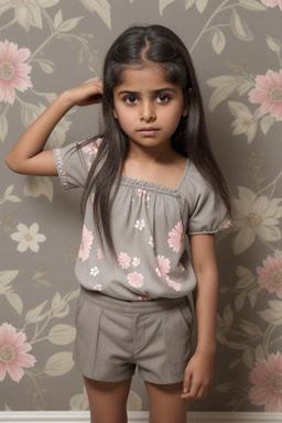 Omani child girl with  gray hair