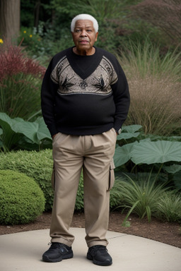 African american elderly male with  black hair