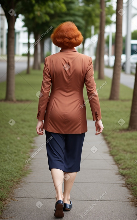 Thai elderly female with  ginger hair