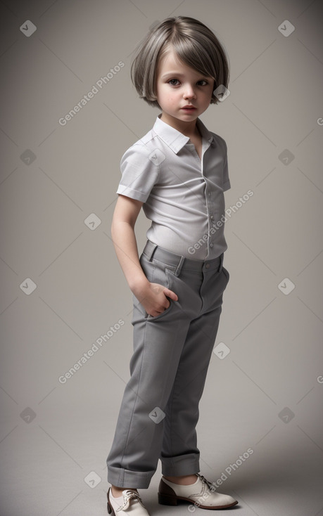 Serbian infant boy with  gray hair