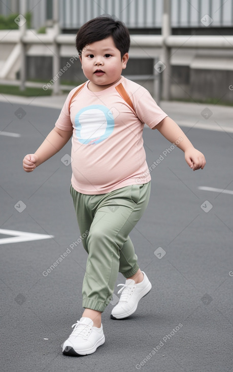 Taiwanese child boy with  brown hair