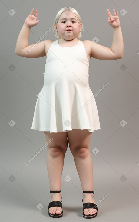 Chilean child female with  white hair