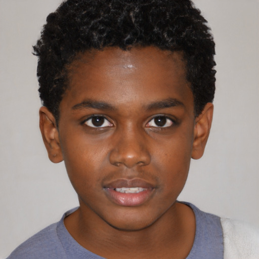 Neutral black young-adult male with short  brown hair and brown eyes
