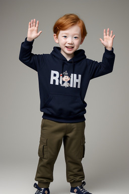 South korean infant boy with  ginger hair