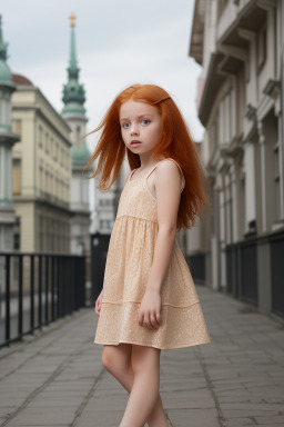 Austrian child girl with  ginger hair