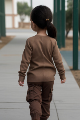 Uzbek infant girl with  brown hair