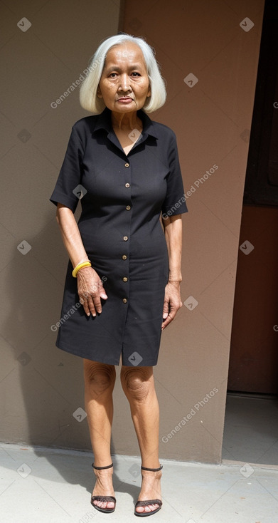 Nepalese elderly female with  blonde hair