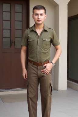 Uzbek adult male with  brown hair