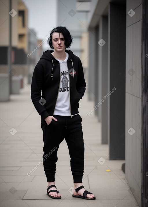 Macedonian adult non-binary with  black hair