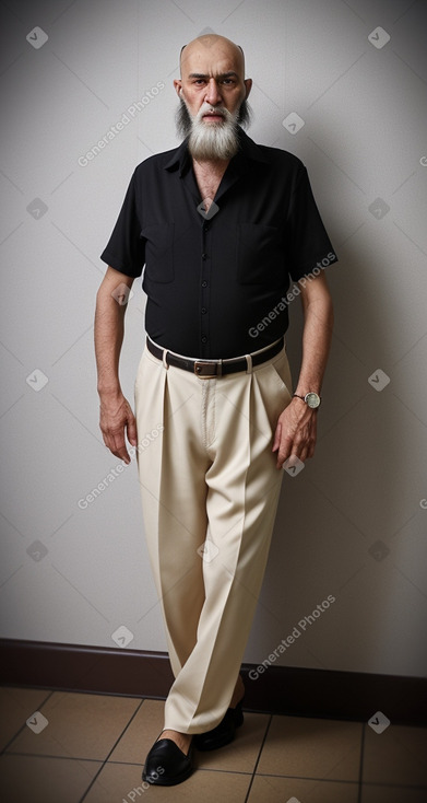 Bulgarian elderly male with  black hair