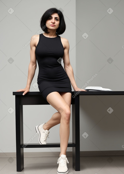 Iranian 45 years female with  black hair