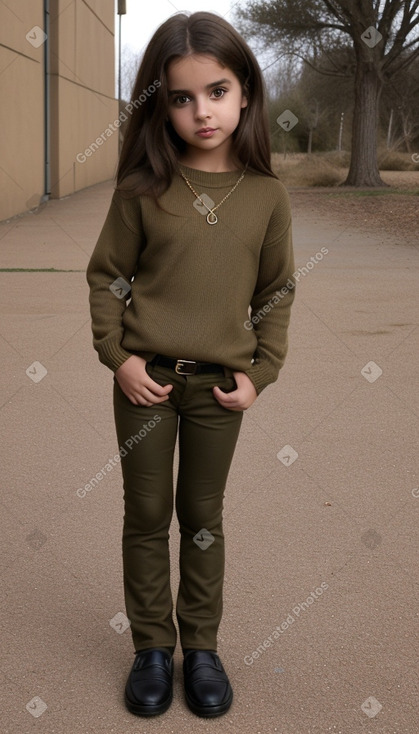 Child female with  brown hair