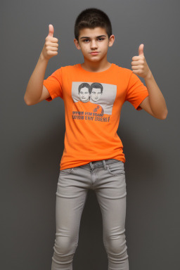 Paraguayan teenager boy with  gray hair