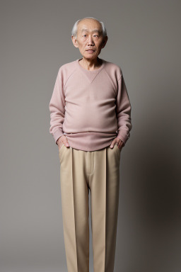 Japanese elderly male with  brown hair