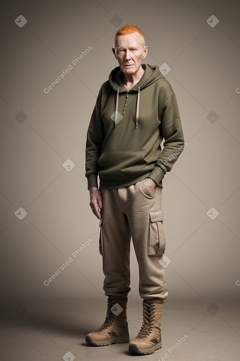 Tanzanian elderly male with  ginger hair