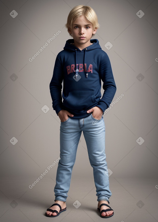 Serbian child boy with  blonde hair