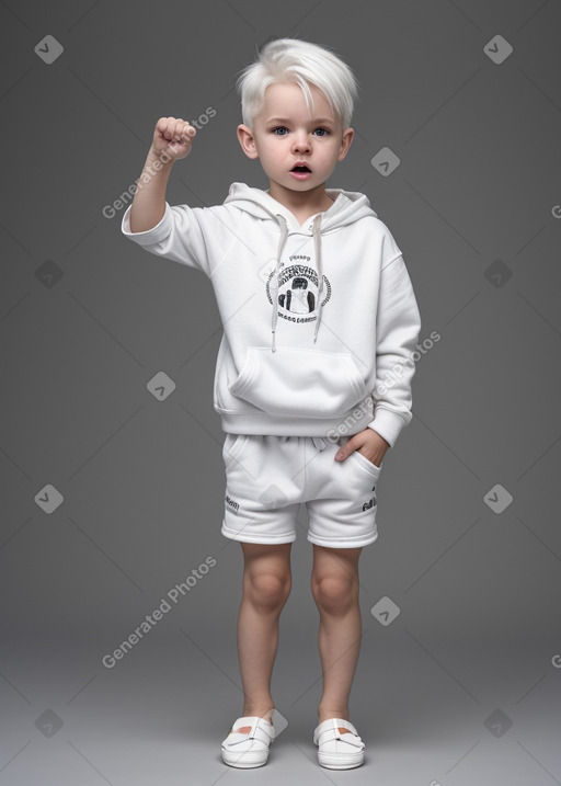 Belarusian infant boy with  white hair