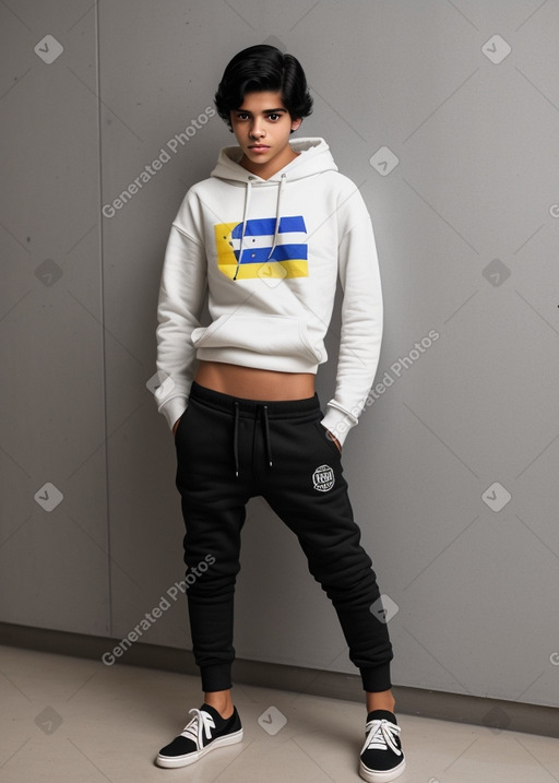 Venezuelan teenager boy with  black hair