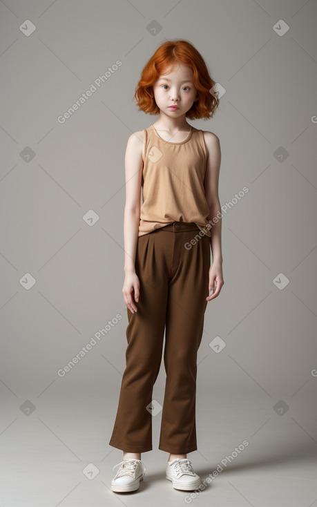 Korean child female with  ginger hair