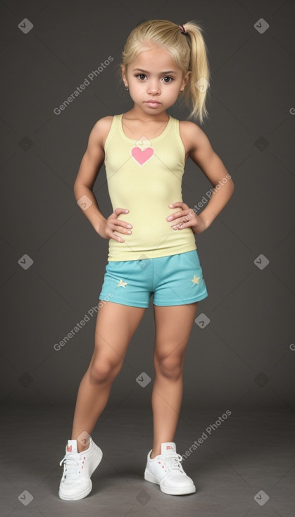 Venezuelan infant girl with  blonde hair