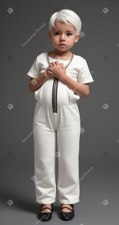 Ecuadorian infant boy with  white hair