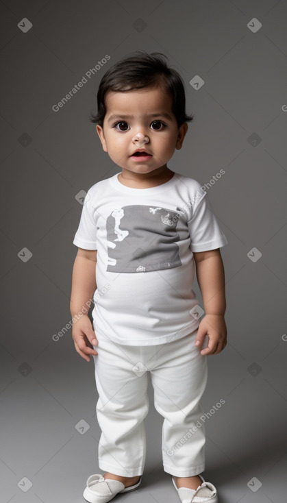 Honduran infant boy with  gray hair