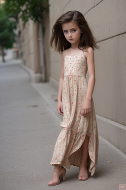 Croatian child girl with  brown hair