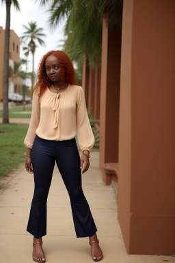 Sudanese adult girl with  ginger hair