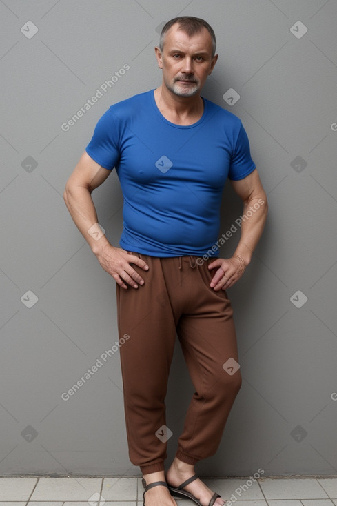 Belarusian middle-aged male with  brown hair