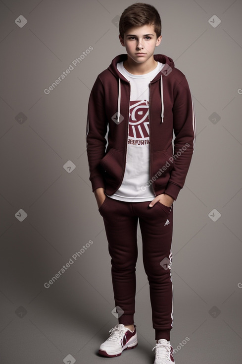 Argentine teenager boy with  brown hair