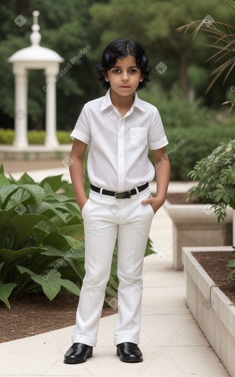 Tunisian child boy with  black hair