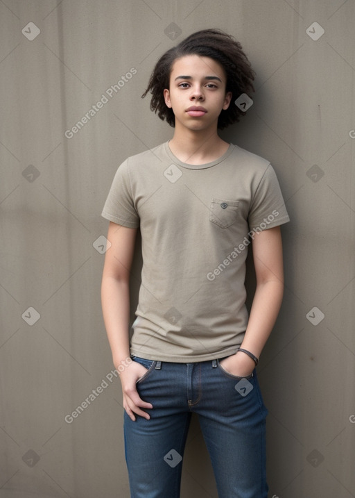 African american young adult non-binary with  brown hair