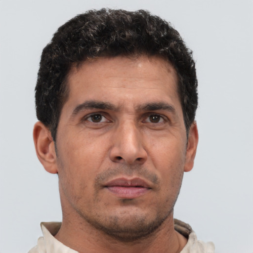 Neutral white adult male with short  brown hair and brown eyes