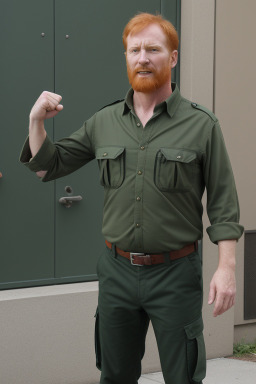 Canadian middle-aged male with  ginger hair