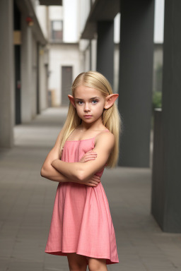 Portuguese child female with  blonde hair