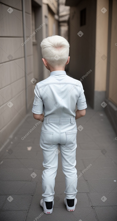 Azerbaijani child boy with  white hair