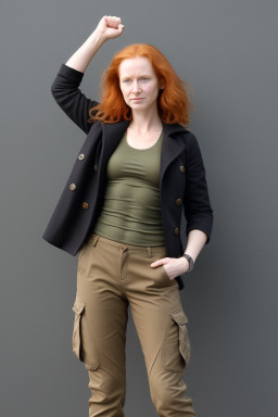 Czech adult female with  ginger hair