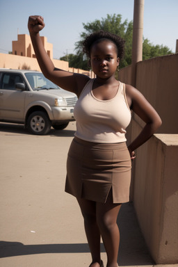 Malian teenager girl with  brown hair