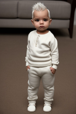 Honduran infant boy with  white hair